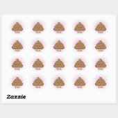 Sticker Rond Cutie Poo (Feuille)