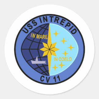 Sticker Rond CV-11 USS INTREPID Transporteurs d'aéronefs polyva