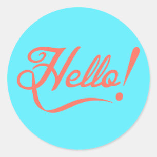 Sticker Rond Cyan doux et amertume bonjour