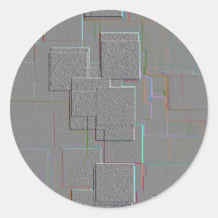 Sticker Rond "Cyber gothique" Art géométrique