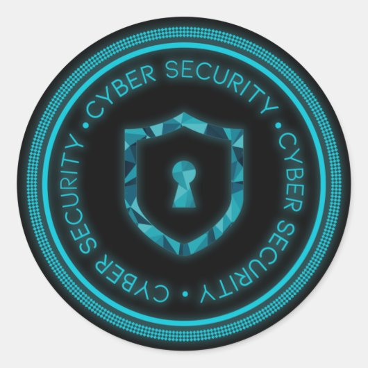 STICKER ROND CYBER SECURITY BADGE SEAL (Devant)
