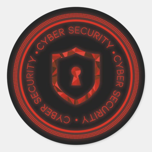STICKER ROND CYBER SECURITY BADGE SEAL (Devant)