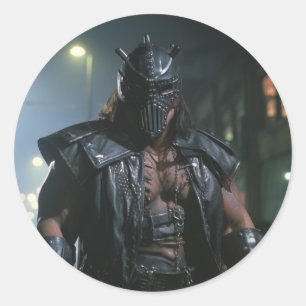 Sticker Rond Cyberpunk Villain