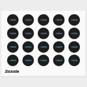 Sticker Rond Cybersécurité Le programmeur Analyste Paranoïaque  (Feuille)