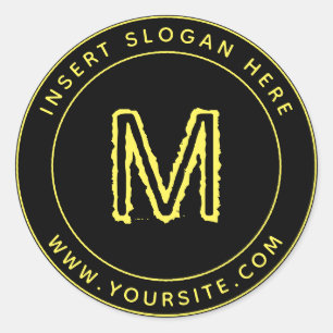 Sticker Rond Cycle de monogramme professionnel personnalisé