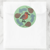 Sticker Rond Cycle de noeud de crabe (Sac)