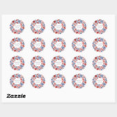 Sticker Rond Cycle des fleurs (Feuille)