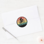 Sticker Rond Cyclisme amusant Cycopath (Enveloppe)