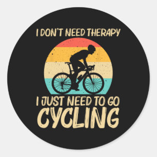 Sticker Rond Cyclisme Cool Pour Hommes Femmes Cycliste Vélo Mon