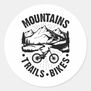 Sticker Rond Cyclisme en montagne Cyclisme Vélo vintage Vélo Cy