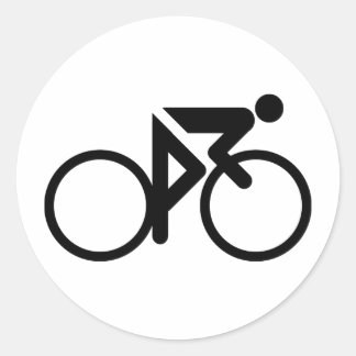 Sticker Rond cyclisme noir