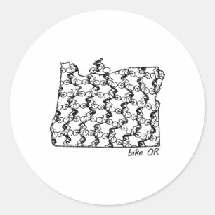 Sticker Rond Cyclisme vintage Oregon Vélo tout terrain