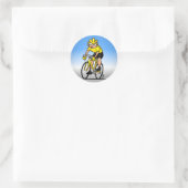 Sticker Rond Cycliste - Cyclisme (Sac)