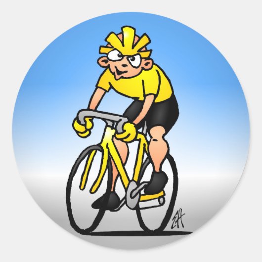Sticker Rond Cycliste - Cyclisme (Devant)