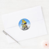 Sticker Rond Cycliste - Cyclisme (Enveloppe)