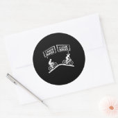 Sticker Rond Cycliste I Love Bikes (Enveloppe)