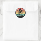 Sticker Rond Cyclopath drôle Cyclisme (Sac)