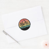Sticker Rond Cyclopath drôle Cyclisme (Enveloppe)
