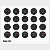 Sticker Rond Cyclopath Funny Bicycle Cyclist Humor (Feuille)