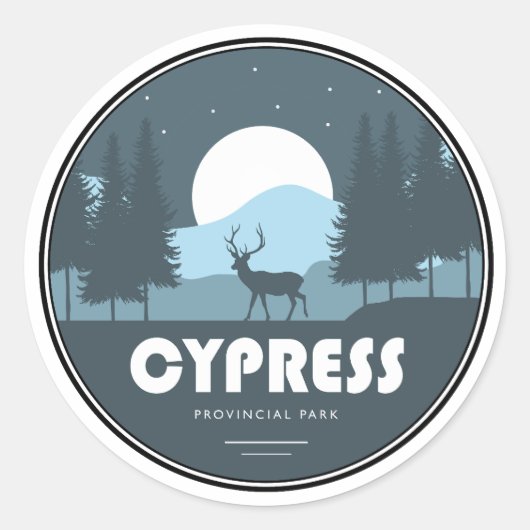 Sticker Rond Cypress Provincial Park Deer (Devant)