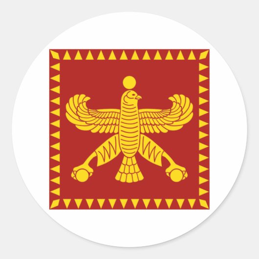 Sticker Rond Cyrus le grand drapeau standard (Devant)