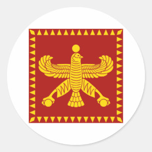 Sticker Rond Cyrus le grand drapeau standard