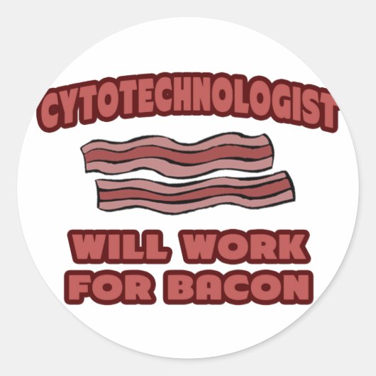 Sticker Rond Cytotechnologue .. Fonctionnera pour Bacon (Devant)