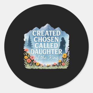 Sticker Rond D Choisie Appelée Fille Du Roi Aquarelle