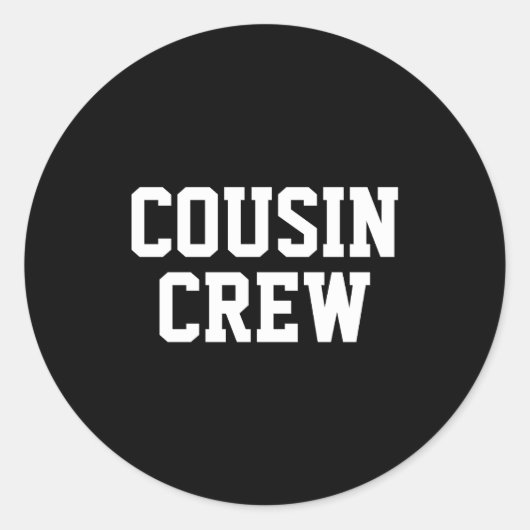 Sticker Rond D Cousin Crew Matching Family  (Devant)