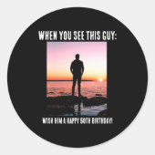 Sticker Rond D Funny 50th Milestone Birthday  (Devant)