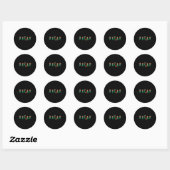 Sticker Rond D Funny Face Photo Christmas Elf (Feuille)