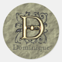 D - Monogramme Vintage incorporé (or)