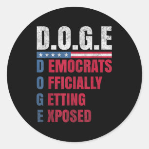 Sticker Rond D.o.g.e Doge Département de l'efficacité gouvernem