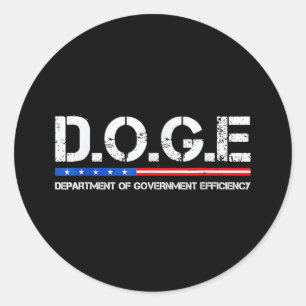 Sticker Rond D.o.g.e Doge Département de l'efficacité gouvernem