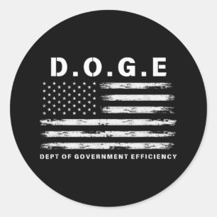 Sticker Rond D.o.p.e. Ministère De L'Efficacité Gouvernementale