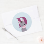 Sticker Rond D pour âne (Enveloppe)