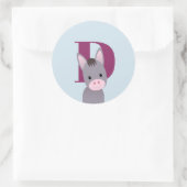 Sticker Rond D pour âne (Sac)