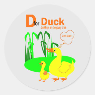 Sticker Rond D Pour Canard