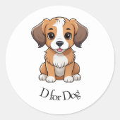 Sticker Rond D pour chien (Devant)