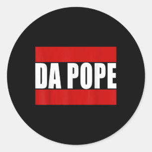 Sticker Rond Da Pope De L'Amérique Chicago Pape Leo Xiv Provost