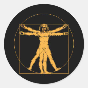 Sticker Rond Da Vinci Vitruve