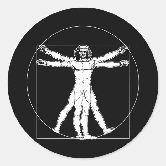 Sticker Rond Da Vinci Vitruve (Devant)
