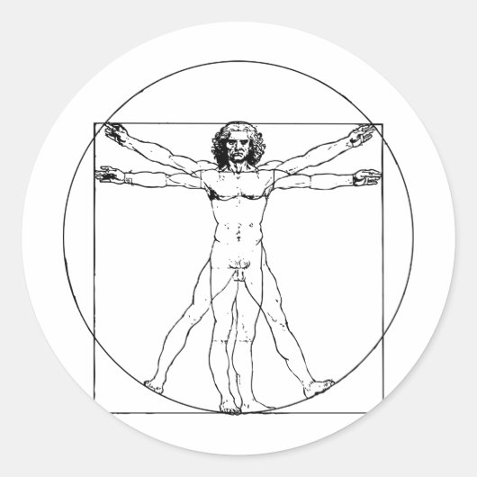 Sticker Rond Da Vinci Vitruve (Devant)
