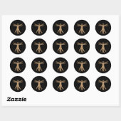 Sticker Rond Da Vinci Vitruve (Feuille)