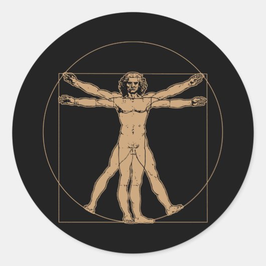 Sticker Rond Da Vinci Vitruve (Devant)