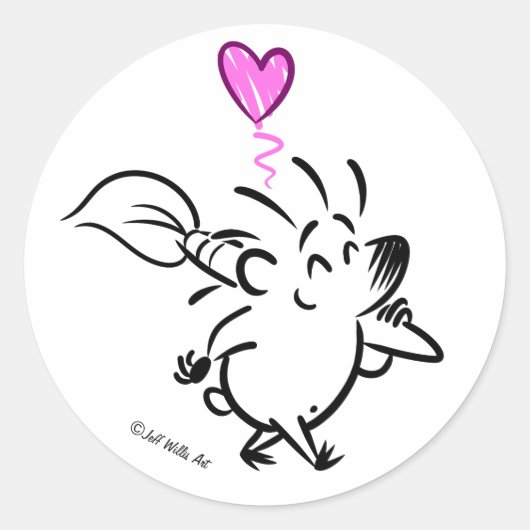 STICKER ROND DAB, ARTISTE HEDGEHOG (Devant)
