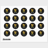 Sticker Rond Dab Dance Mango Danser Danser Dabbing Fruit (Feuille)