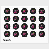 Sticker Rond Dab Fruit Dancing Dabbing Dragon Fruit Meme (Feuille)