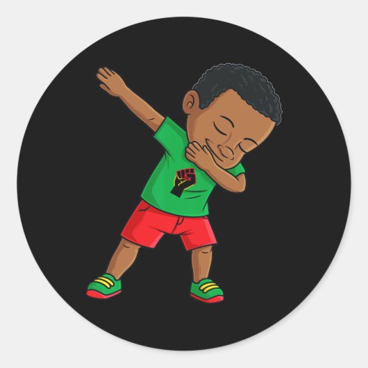 Sticker Rond Dabbing Black King JunetDix Garçons Dab (Devant)