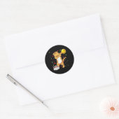 Sticker Rond Dabbing Cat Bowling Chemises Drôle Bowling Gift Ca (Enveloppe)